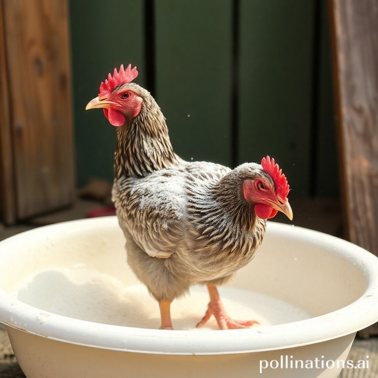 when do chickens start dust bathing